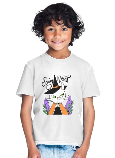  halloween cat sorcerer for Kids T-Shirt