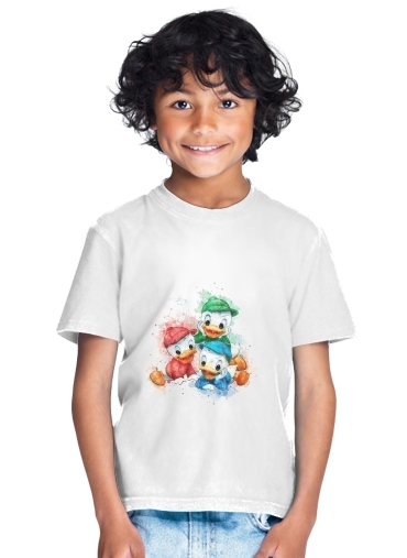  Huey Dewey and Louie watercolor art for Kids T-Shirt