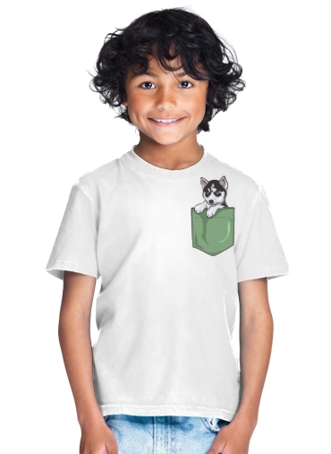  Husky Dog in the pocket for Kids T-Shirt