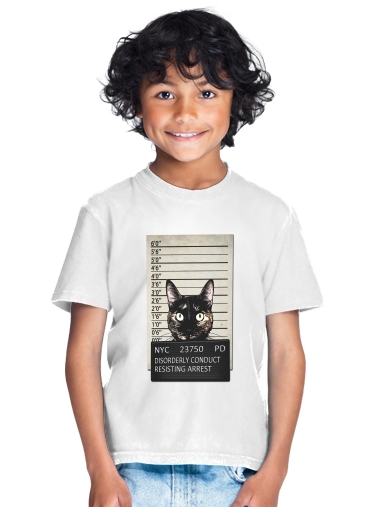  Kitty Mugshot for Kids T-Shirt