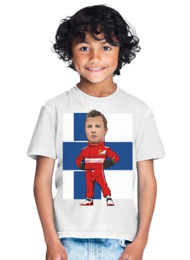  MiniRacers: Kimi Raikkonen - Ferrari Team F1 for Kids T-Shirt