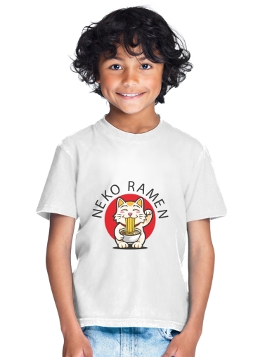  Neko Ramen Cat for Kids T-Shirt