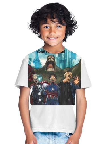  One Piece Mashup Avengers for Kids T-Shirt