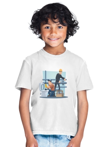  Plumbers with work tools for Kids T-Shirt