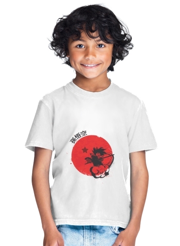  Red Sun Young Monkey for Kids T-Shirt