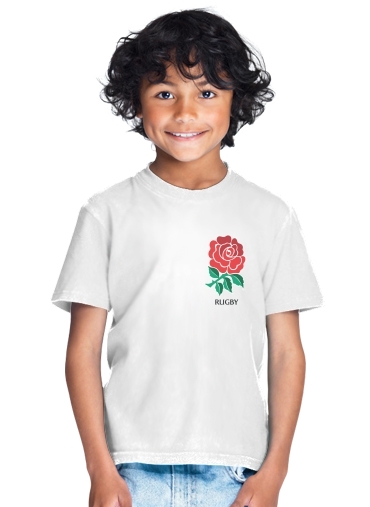  Rose Flower Rugby England for Kids T-Shirt