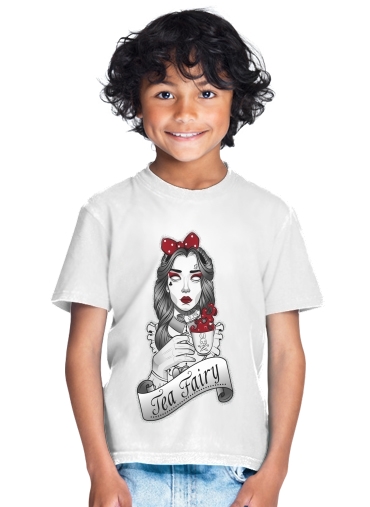  Scary zombie Alice drinking tea for Kids T-Shirt