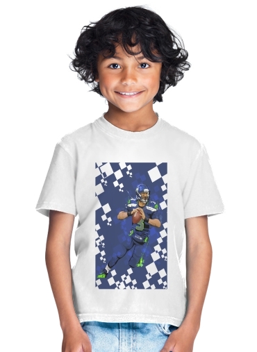  Seattle Seahawks: QB 3 - Russell Wilson for Kids T-Shirt