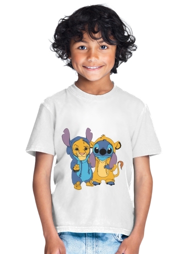  Simba X Stitch best friends for Kids T-Shirt