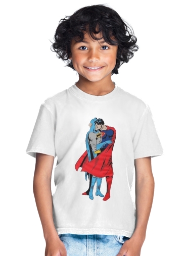  Superman And Batman Kissing For Equality for Kids T-Shirt