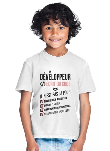  Un developpeur ecrit du code Stop for Kids T-Shirt