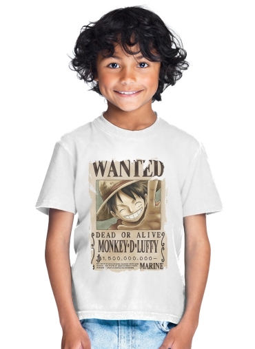  Wanted Luffy Pirate for Kids T-Shirt