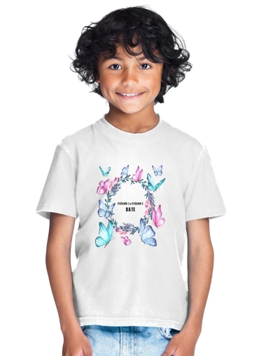 Watercolor Butterfly wedding invitation for Kids T-Shirt