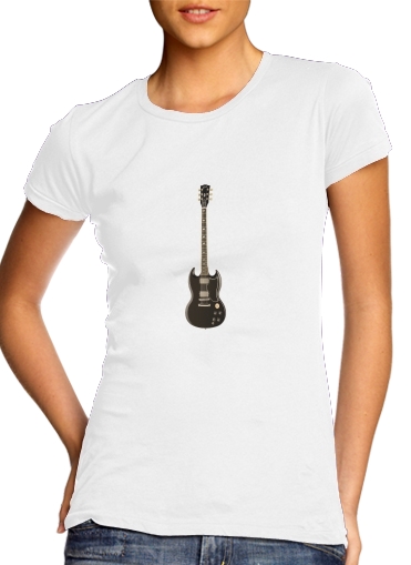  AcDc Guitare Gibson Angus for Women's Classic T-Shirt