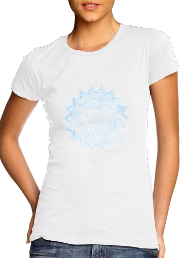  Bohemian Flower Mandala in Blue for Women's Classic T-Shirt