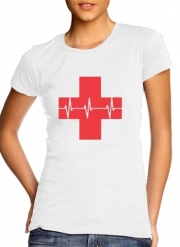 T-Shirts Croix de secourisme EKG Heartbeat