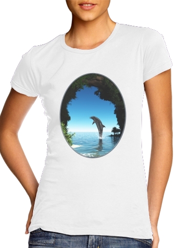  Dolphin in a hidden cave for Women's Classic T-Shirt