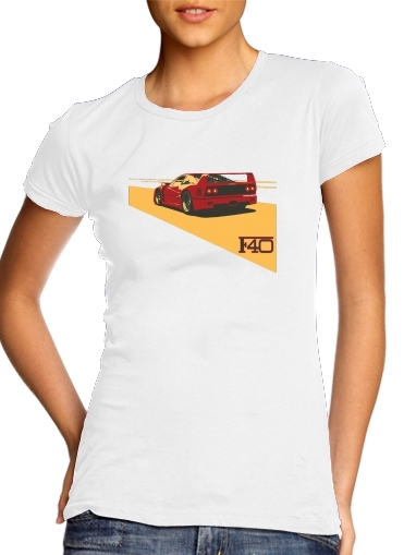  Ferrari F40 Art Fan for Women's Classic T-Shirt