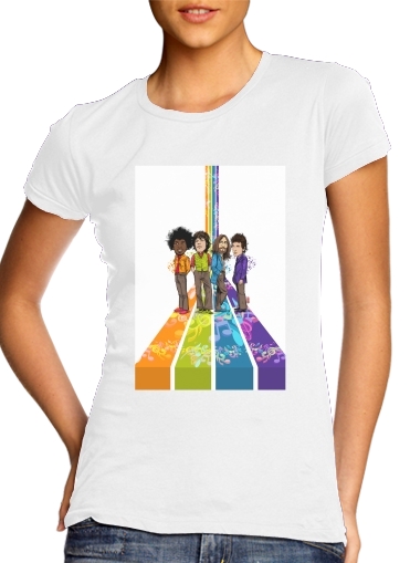  Music Legends: Lennon, Jagger, Dylan & Hendrix for Women's Classic T-Shirt