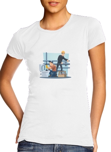  Plumbers with work tools for Women's Classic T-Shirt