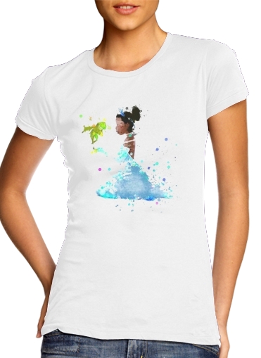  Princess Tiana Watercolor Art for Women's Classic T-Shirt