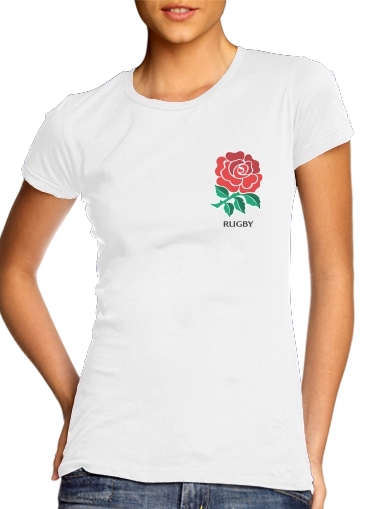  Rose Flower Rugby England for Women's Classic T-Shirt