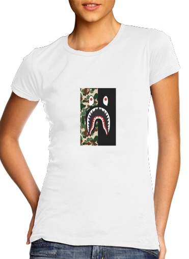  Shark Bape Camo Military Bicolor for Women's Classic T-Shirt