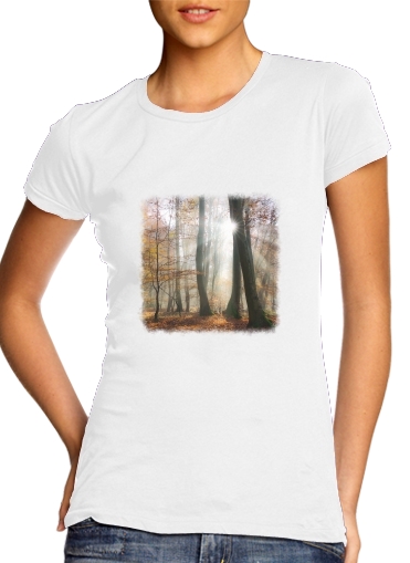  Sun rays in a mystic misty forest for Women's Classic T-Shirt