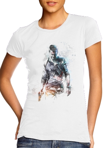  Uncharted Nathan Drake Watercolor Art for Women's Classic T-Shirt