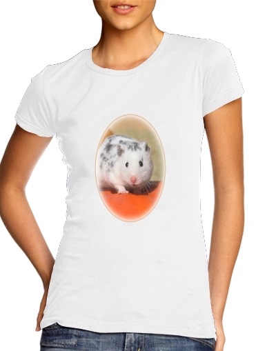  White Dalmatian Hamster with black spots  for Women's Classic T-Shirt
