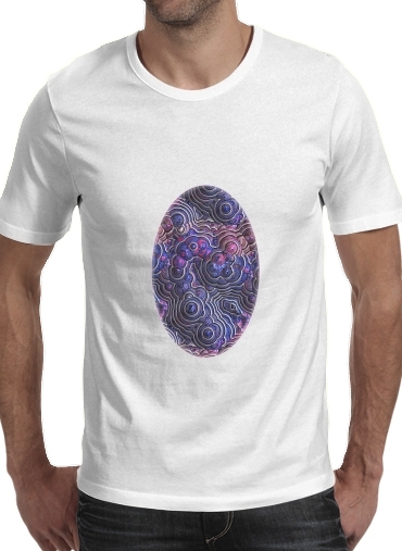  Blue pink bubble cells pattern for Men T-Shirt