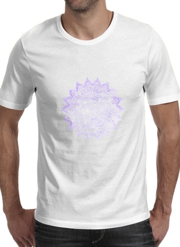Men T-Shirt for Bohemian Flower Mandala in purple
