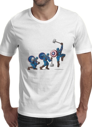  Captain America - Thor Hammer for Men T-Shirt