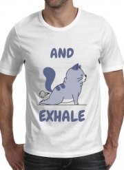 T-Shirts Cat Yoga Exhale
