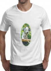 T-Shirts Cute Dalmatian puppy in a basket 