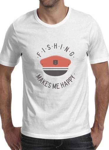  Fishing makes me happy for Men T-Shirt