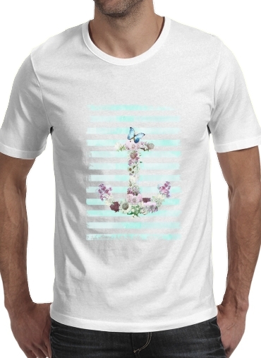  Floral Anchor in mint for Men T-Shirt