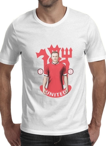 Football Stars: Red Devil Rooney ManU for Men T-Shirt