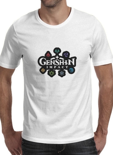 Genshin impact elements for Men T-Shirt