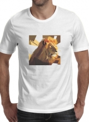 T-Shirts Lion Geometric Brown