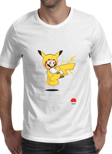  Mario mashup Pikachu Impact-hoo! for Men T-Shirt