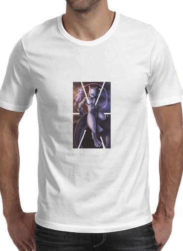  Mew And Mewtwo Fanart for Men T-Shirt