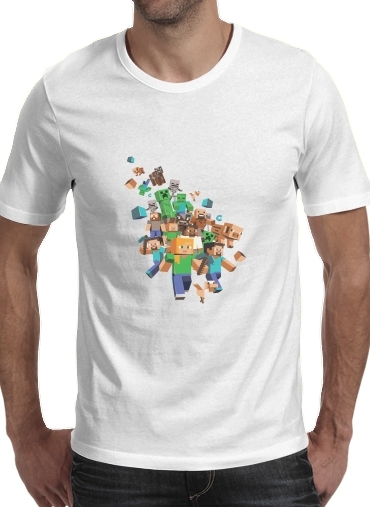 Men T-Shirt for Minecraft Creeper Forest