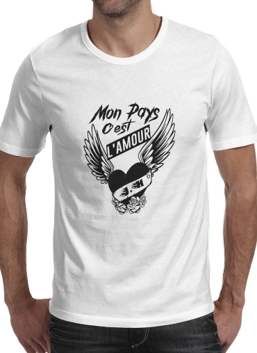 Men T-Shirt for Mon pays cest lamour