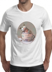 T-Shirts Painting Baby With Owl Cap in a Teacup