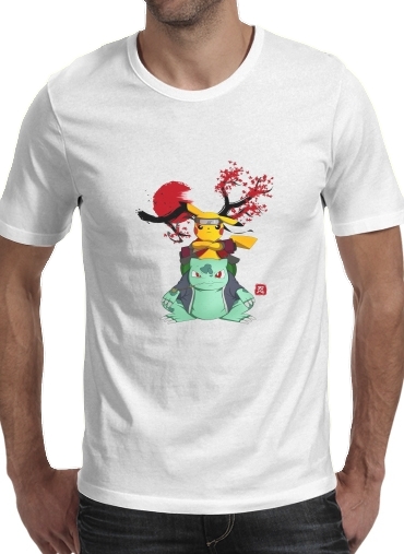  Pikachu Bulbasaur Naruto for Men T-Shirt