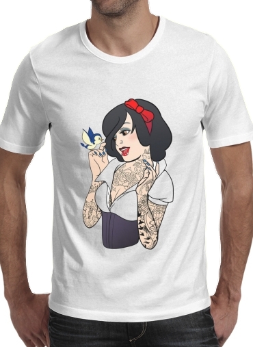  Snow White Tattoo Bird for Men T-Shirt