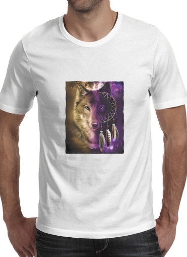 Men T-Shirt for Wolf Dreamcatcher