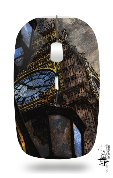  Abstract Big Ben London for Wireless optical mouse with usb receiver