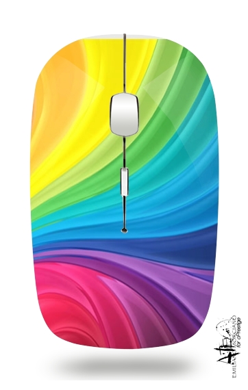  Rainbow Abstract for Wireless optical mouse with usb receiver